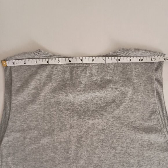 Talbots Women’s Gray Grandpa Style Knit Crew Neck Vest Size XL - Picture 10 of 14